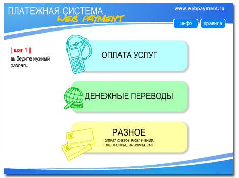 Проектирование интерфейса для мультикасс платежной системы WEB-PAYMENT 